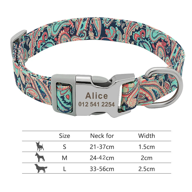 EliteCollar™ Personalized Dog Collar – Wide PU Leather Name Tag Collar for Small, Medium & Large Dogs