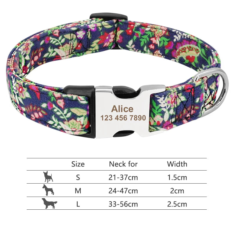EliteCollar™ Personalized Dog Collar – Wide PU Leather Name Tag Collar for Small, Medium & Large Dogs