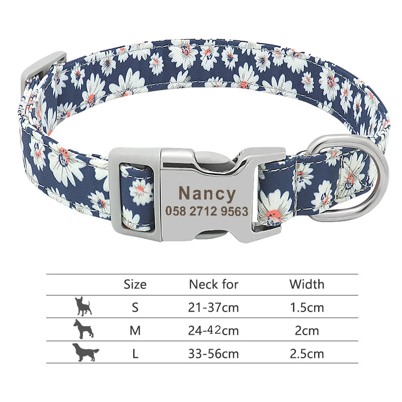 EliteCollar™ Personalized Dog Collar – Wide PU Leather Name Tag Collar for Small, Medium & Large Dogs