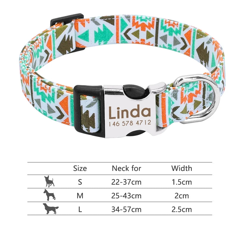 EliteCollar™ Personalized Dog Collar – Wide PU Leather Name Tag Collar for Small, Medium & Large Dogs