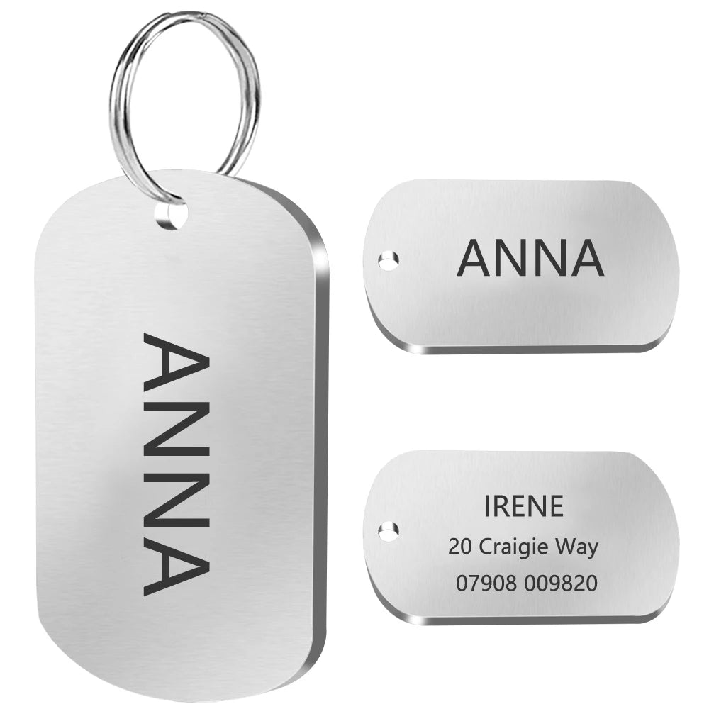 NameShield™ Dog Tag – Custom Engraved ID Pendant for Dogs | Durable Anti-Lost Collar Tag