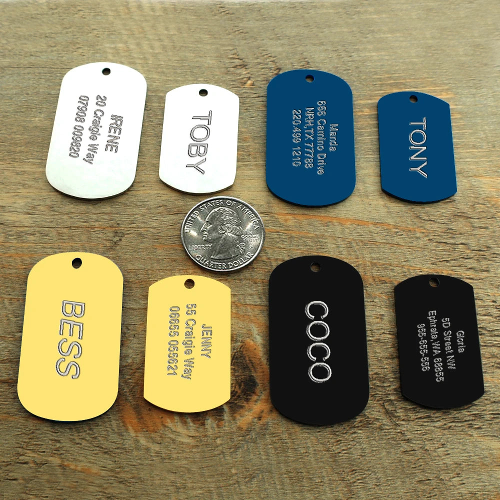 NameShield™ Dog Tag – Custom Engraved ID Pendant for Dogs | Durable Anti-Lost Collar Tag