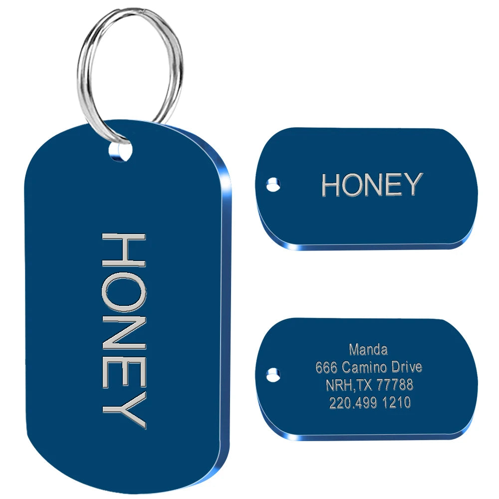 NameShield™ Dog Tag – Custom Engraved ID Pendant for Dogs | Durable Anti-Lost Collar Tag