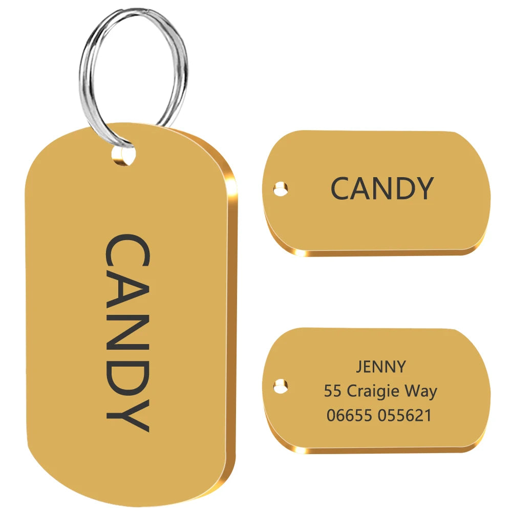 NameShield™ Dog Tag – Custom Engraved ID Pendant for Dogs | Durable Anti-Lost Collar Tag