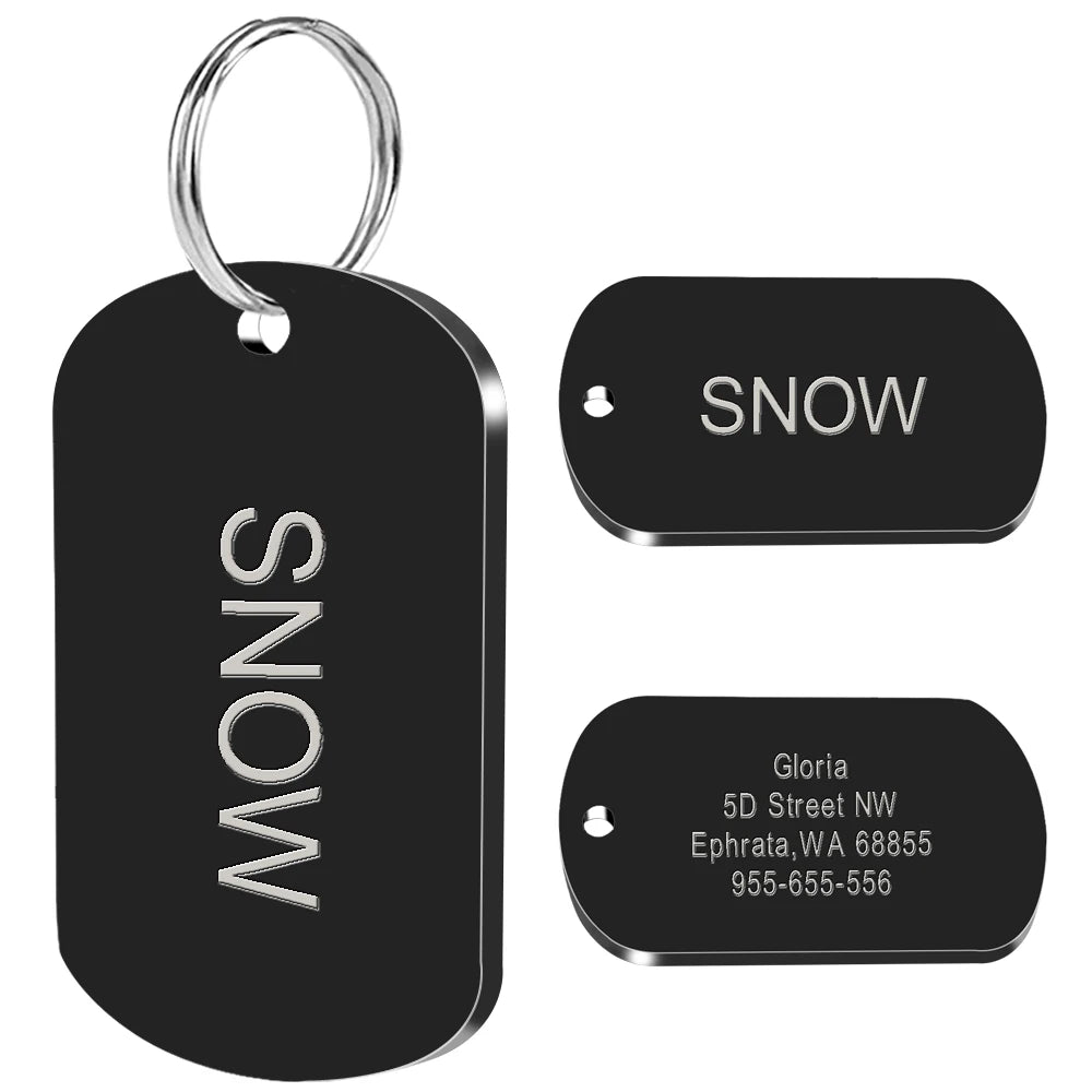 NameShield™ Dog Tag – Custom Engraved ID Pendant for Dogs | Durable Anti-Lost Collar Tag