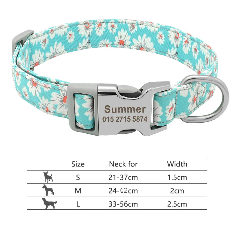 EliteCollar™ Personalized Dog Collar – Wide PU Leather Name Tag Collar for Small, Medium & Large Dogs