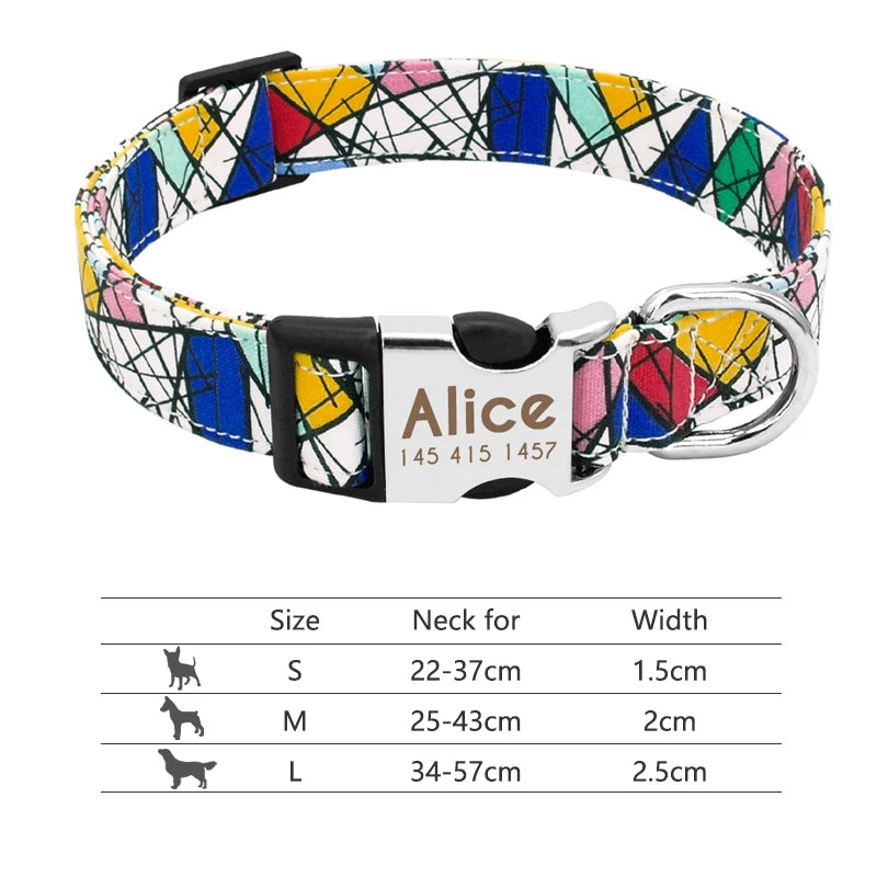 EliteCollar™ Personalized Dog Collar – Wide PU Leather Name Tag Collar for Small, Medium & Large Dogs