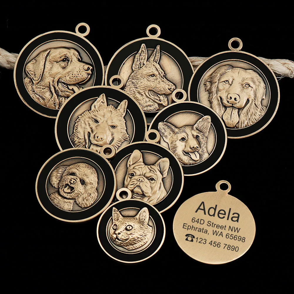 IDGuard™ Custom Dog Tag – Free Engraved Nameplate for Dogs | Anti-Lost Premium Collar Pendant