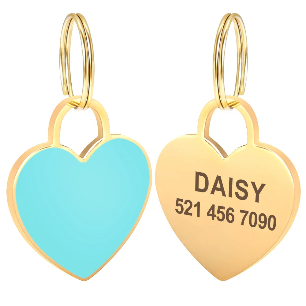SafePaws™ ID Tag – Personalized Engraved Dog Nameplate | Anti-Lost Collar Pendant for All Breeds
