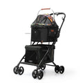 PawVoyage™ Luxury Pet Stroller – Foldable 4-Wheel Travel Carrier for Cats & Dogs | Breathable & Windproof