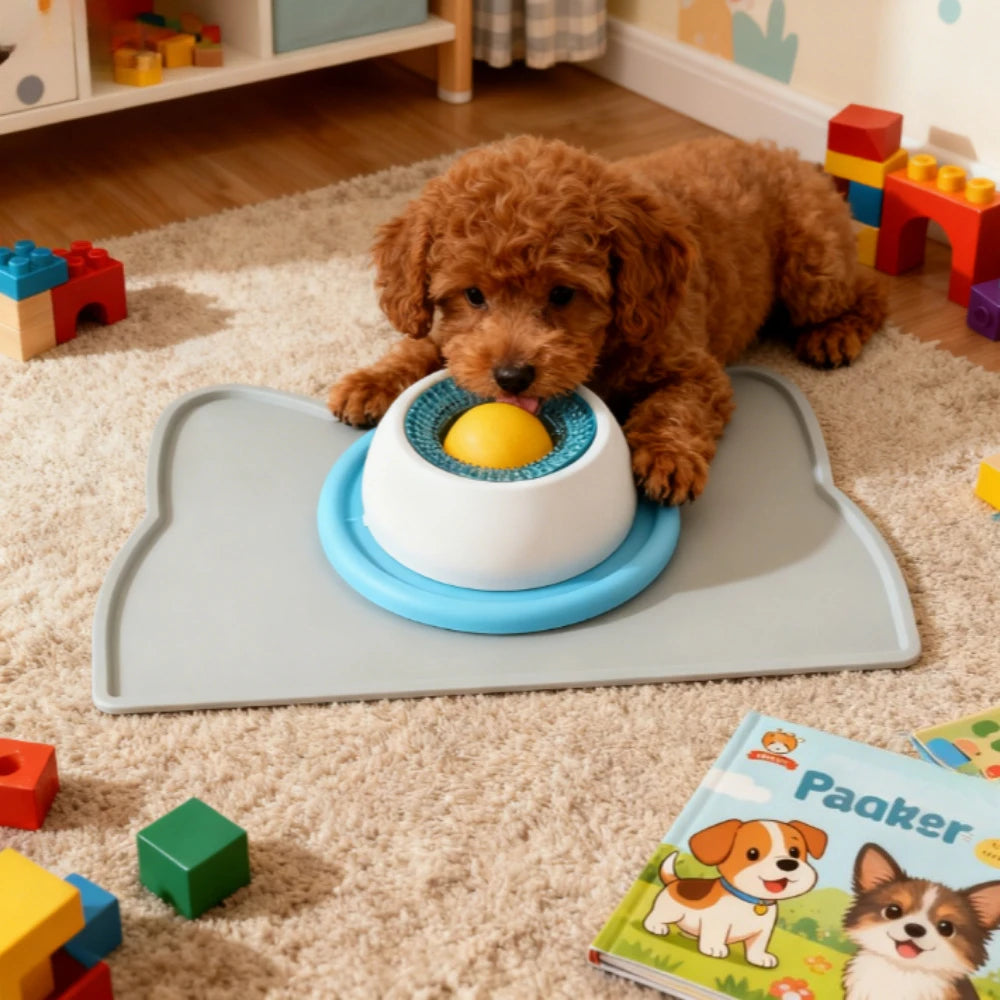 BrainBite™ Ball – Interactive Treat Dispenser for Small Dogs | Slow Feeder & Enrichment Slow Feeder Food Dispenser Lick Enrichment Pet Stimulation Feeding Tool