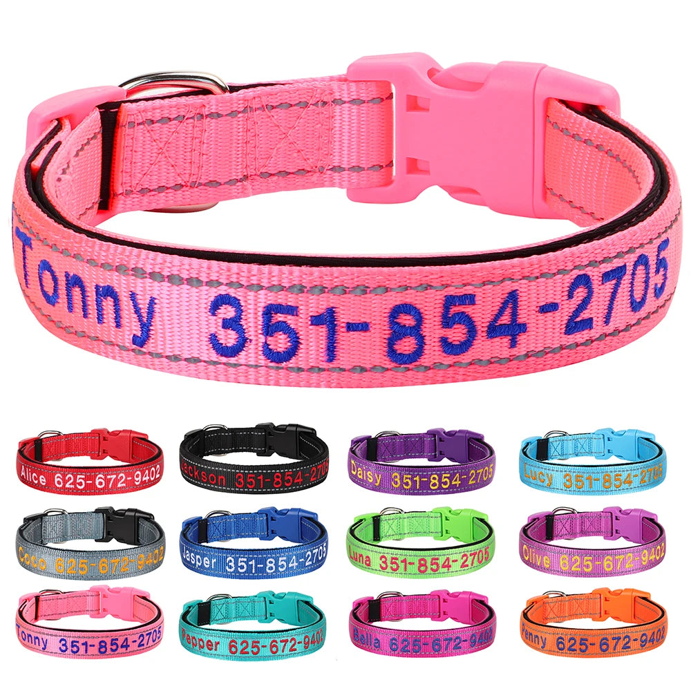 NameWear™ Collar – Custom Engraved PU Leather Dog Collar | Soft, Wide & Durable for All Breeds