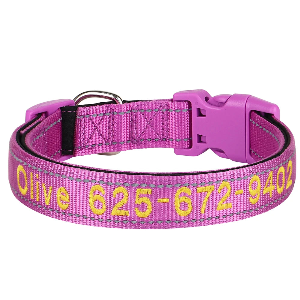 NameWear™ Collar – Custom Engraved PU Leather Dog Collar | Soft, Wide & Durable for All Breeds