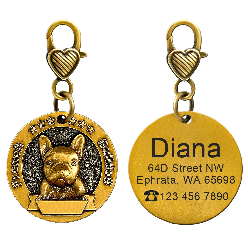 IDGuard™ Custom Dog Tag – Free Engraved Nameplate for Dogs | Anti-Lost Premium Collar Pendant