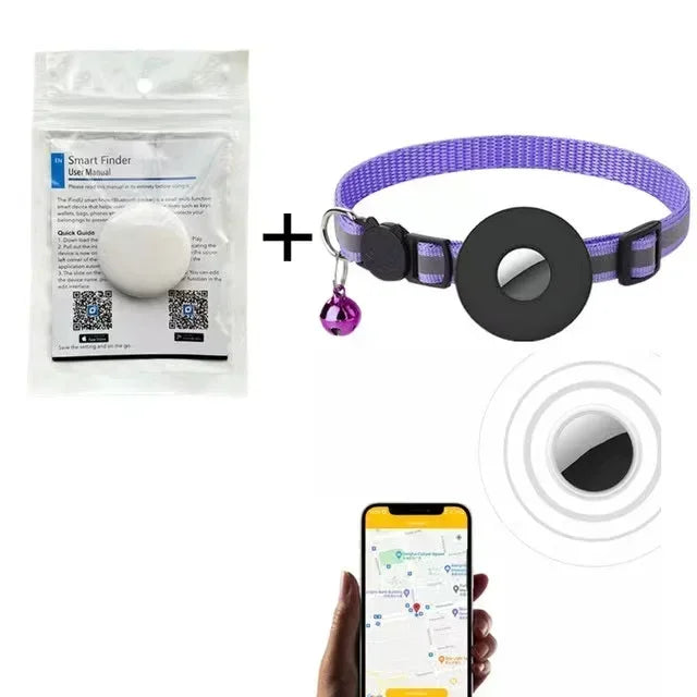 PetFinder™ wearable GPS tracker collar for pets, featuring a sleek design and anti-lost locator functionality.