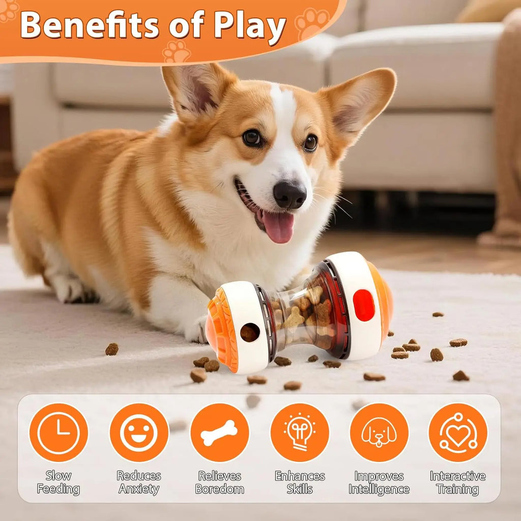 TreatMaze™ Interactive Ball – Adjustable Treat Dispensing Toy for Small Dogs | Slow Feeder & Training Fun