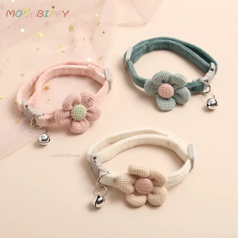 Adjustable SoftHaven™ pet collar with bowknot and bell, featuring a cute bow tie design for dogs.