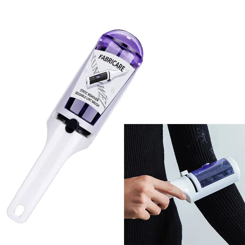 MagnaSpin™ 360° Electrostatic Fur Lifter by Petivo, a pet hair remover for clothing and upholstery, showing its rotating design.