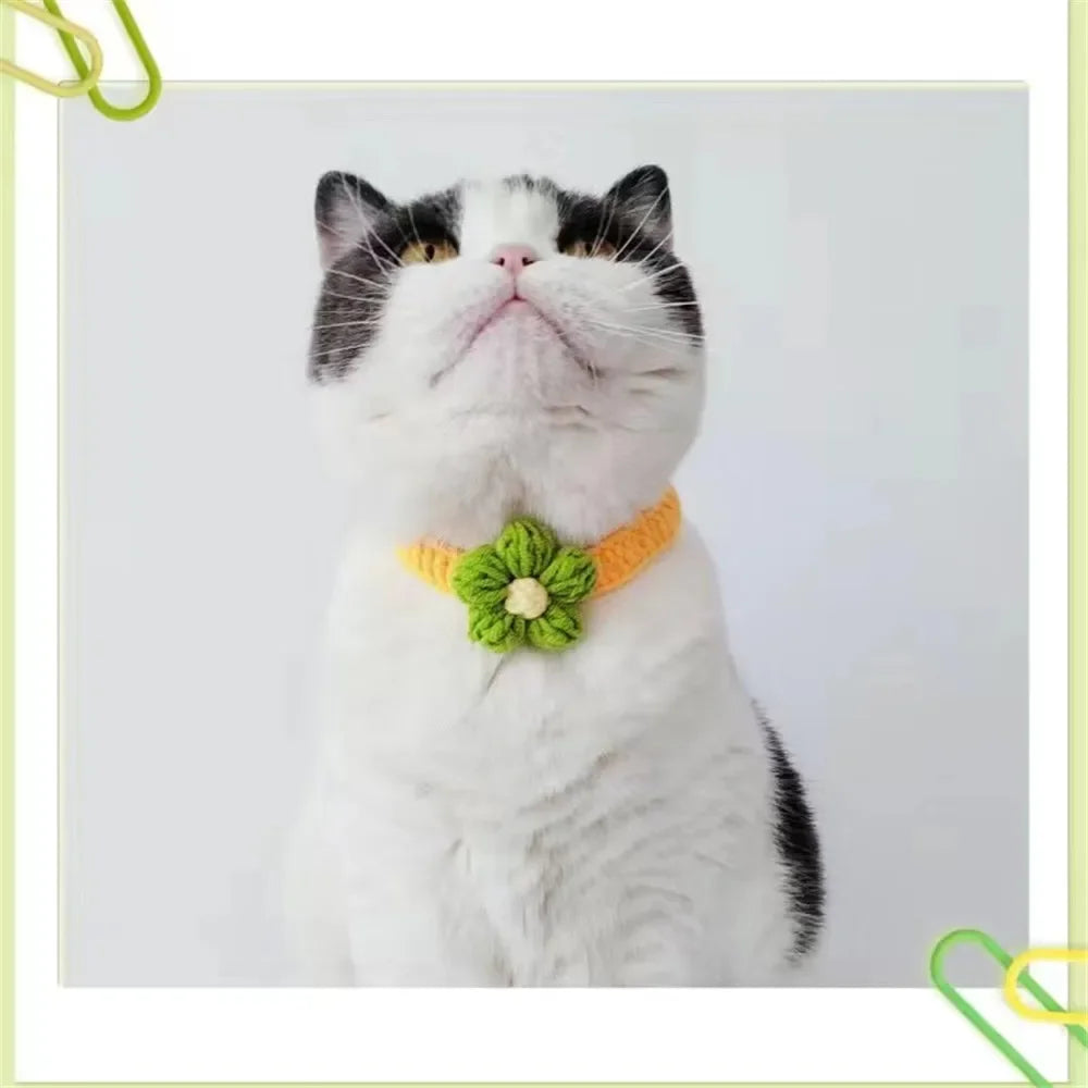 PetalPals™ Crochet Bowtie necklace featuring a lightweight, adjustable design with a soft knitted flower charm.