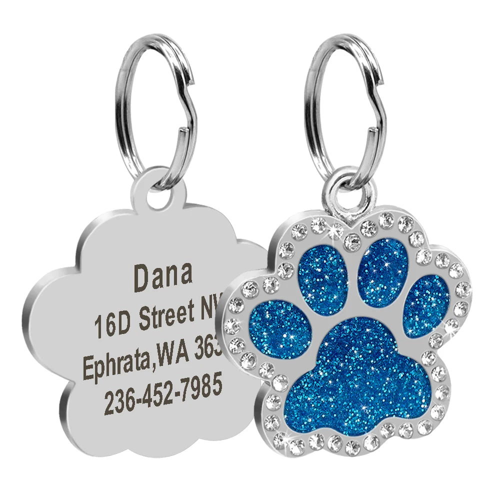 SafePaws™ ID Tag – Personalized Engraved Dog Nameplate | Anti-Lost Collar Pendant for All Breeds
