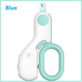 GlowTrim™ LED pet nail clipper with ergonomic handle, designed for professional grooming of dogs and cats.