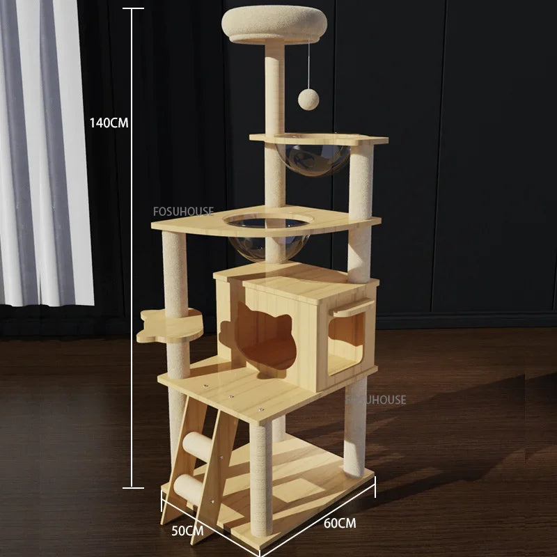 ClimbKing™ Cat Tree Tower – Multi-Level Cat Climbing Frame with Sisal Scratching Posts & Play Toys