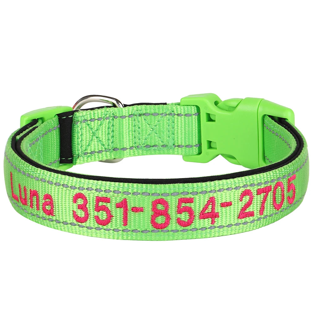 NameWear™ Collar – Custom Engraved PU Leather Dog Collar | Soft, Wide & Durable for All Breeds