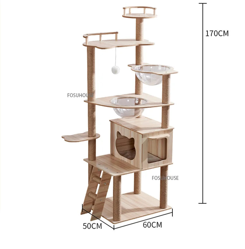 Petivo RoyalClimber™ Cat Tower – Multi-Level Cat Tree with Sisal Rope Scratching Posts & Paw Grinding Toy