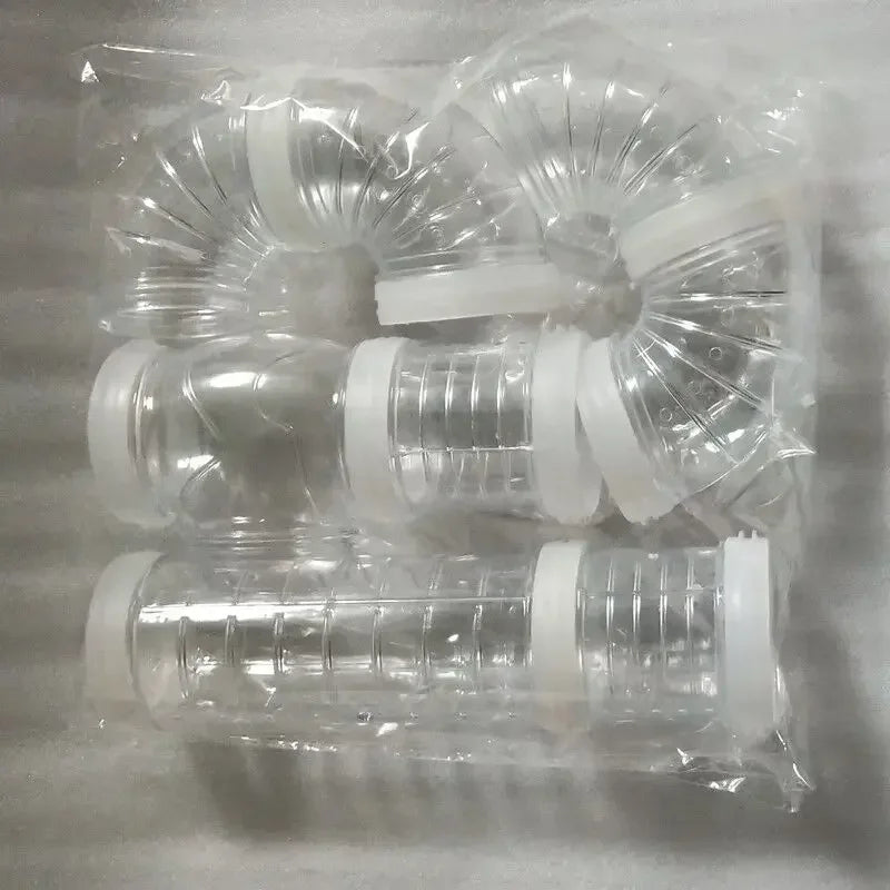 FluffyTrail DIY toy maze with external tubes and U pipe for hamsters and chinchillas, showcasing vibrant tunnels and accessories.