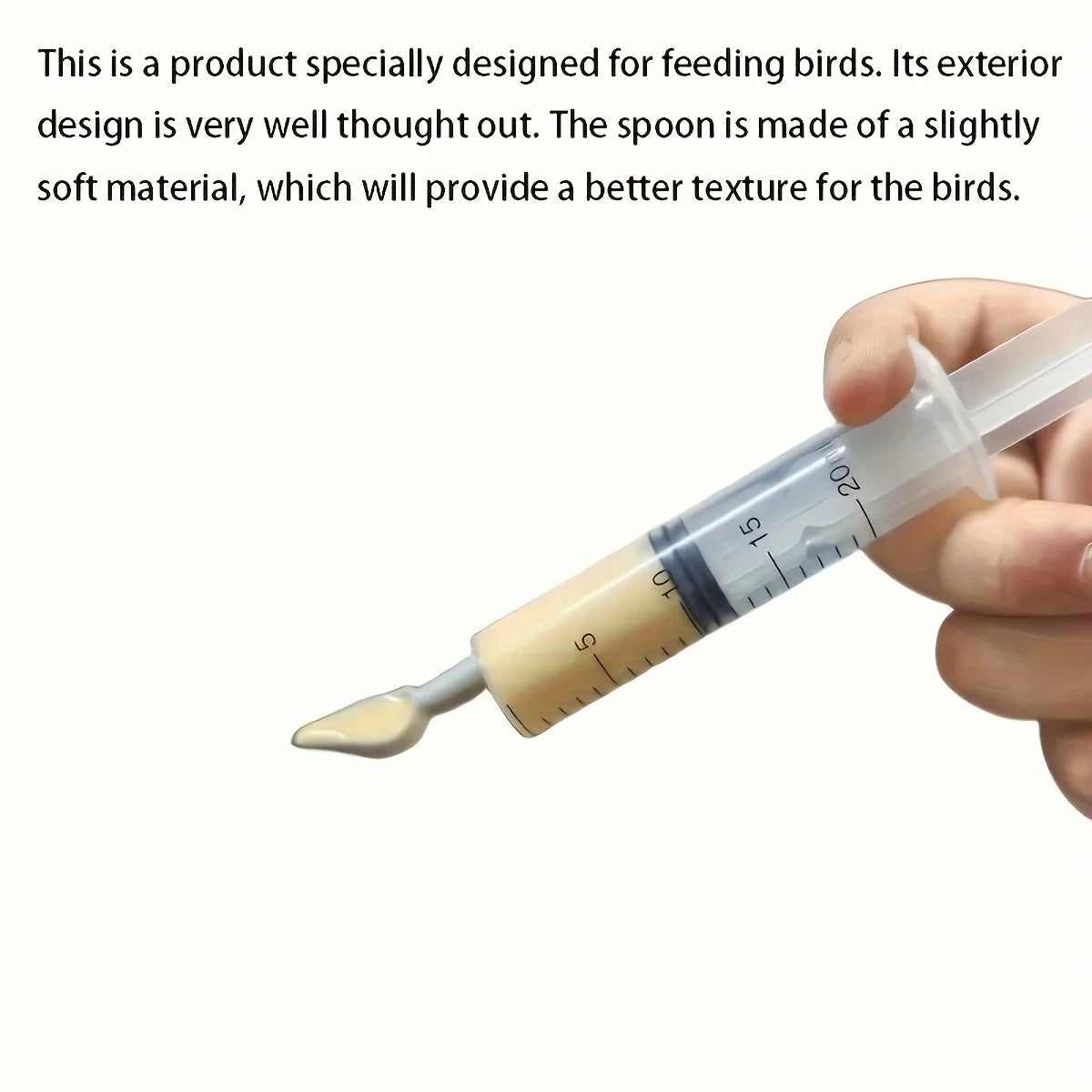 4-piece precision syringe set for hand-rearing baby birds by Petivo, featuring various syringe sizes and tips.