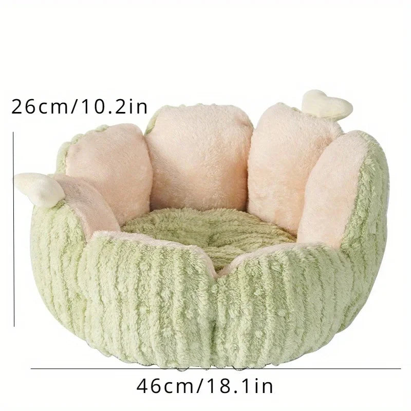 CozyCloud™ Plush Pet Nest – Ultra Soft Warm Winter Bed for Cats & Dogs | Detachable & Washable Round Comfort Nest