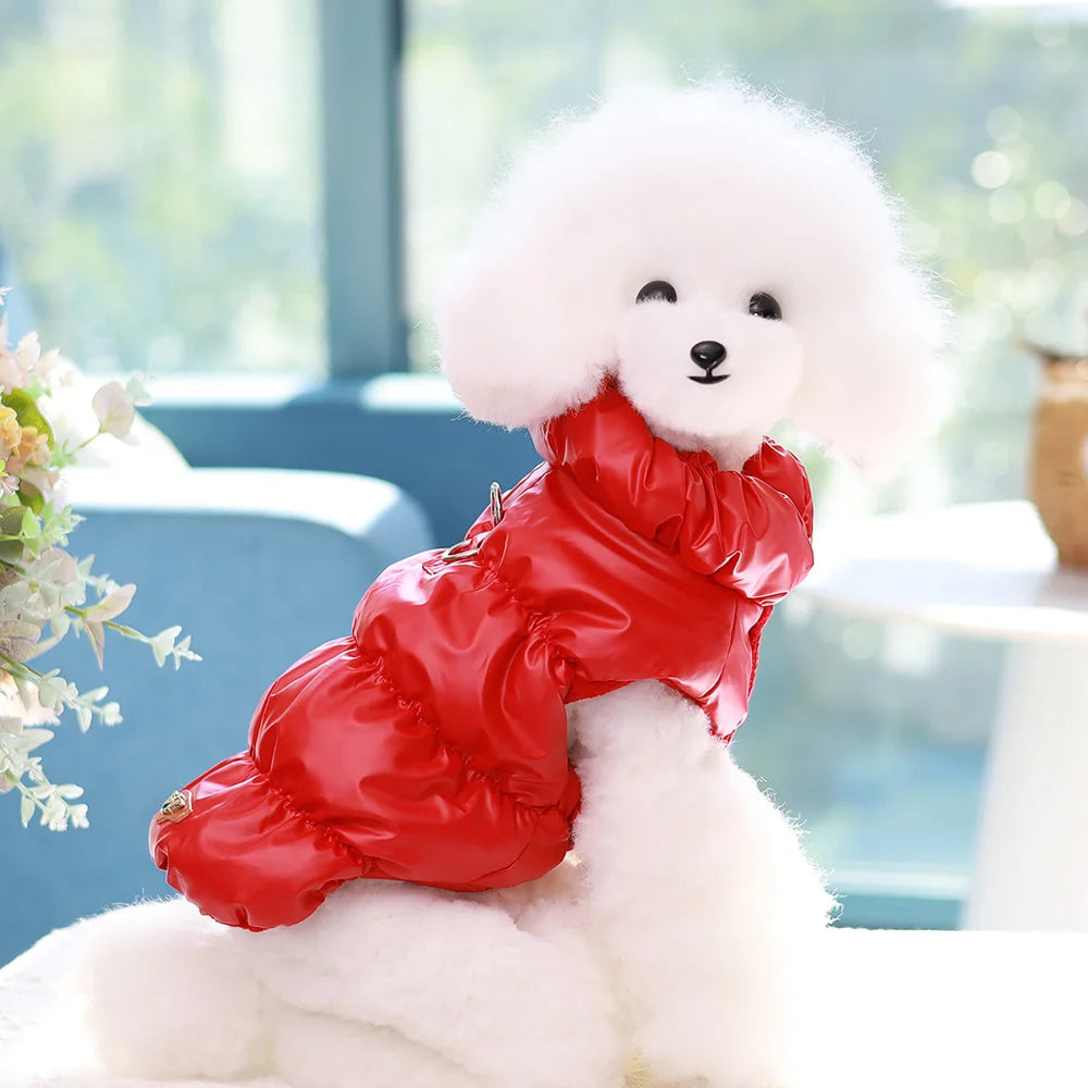 Soft plush SnuggleFit™ t-shirt for puppies and cats, featuring a cozy design in a warm color.