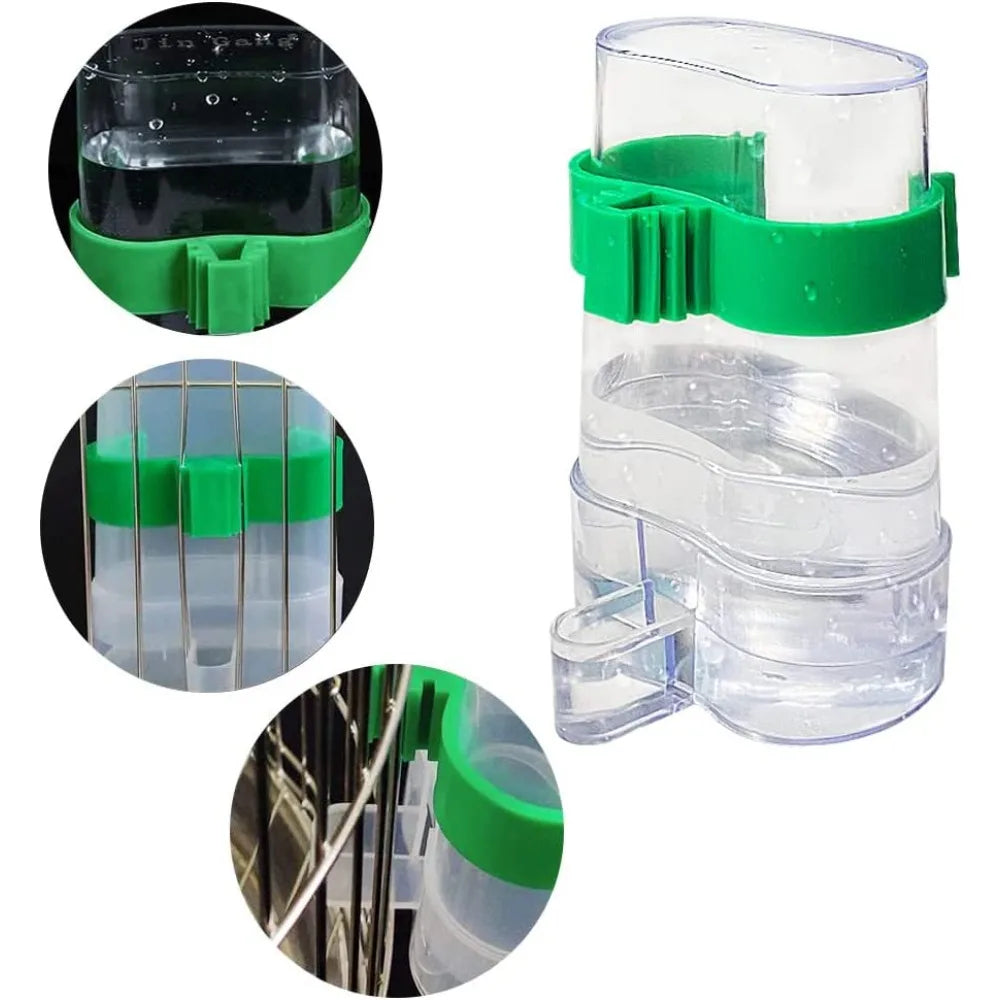Crystal Clear Cage Guard by Petivo, automatic food and water container for pets, showcasing its clear design and functionality.