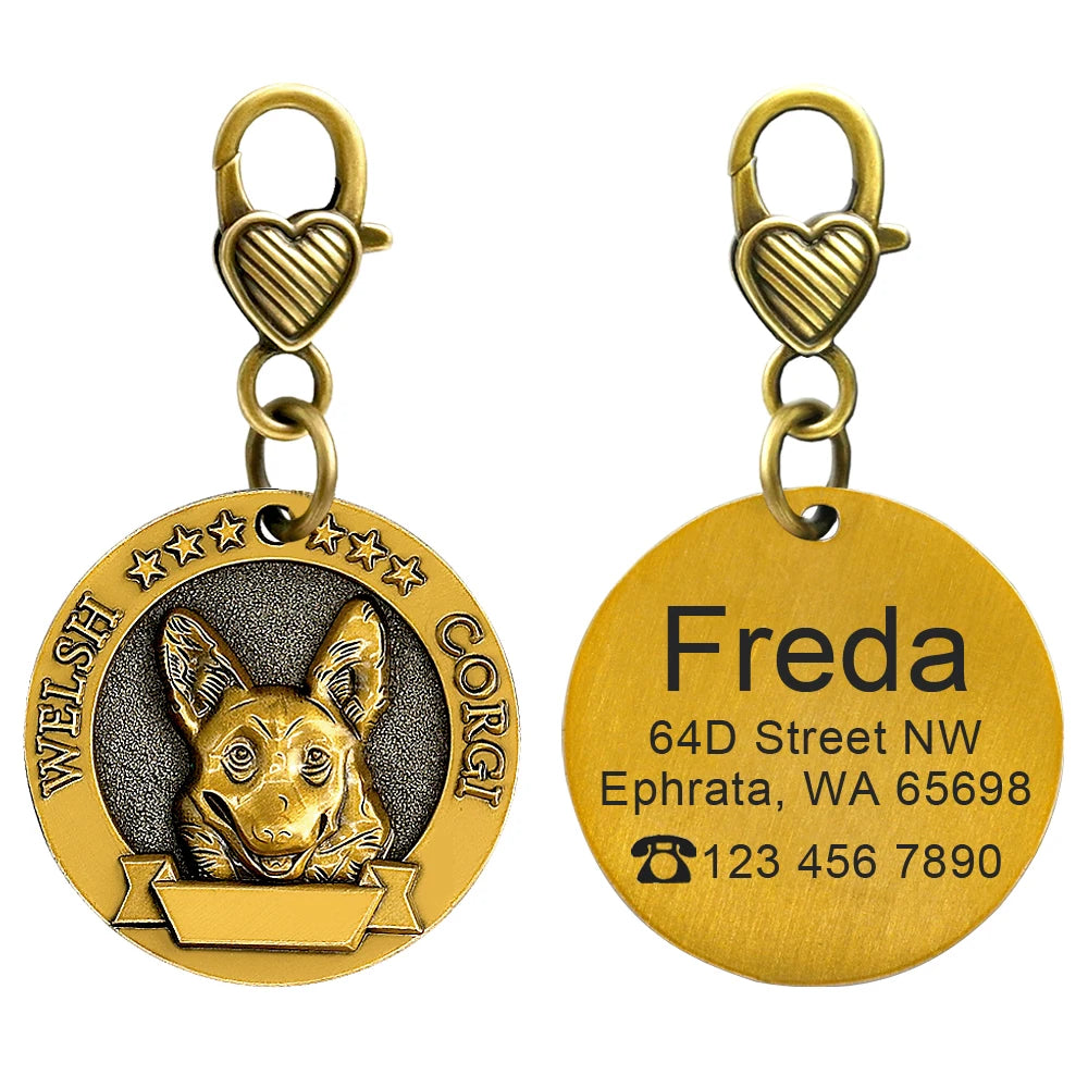 IDGuard™ Custom Dog Tag – Free Engraved Nameplate for Dogs | Anti-Lost Premium Collar Pendant