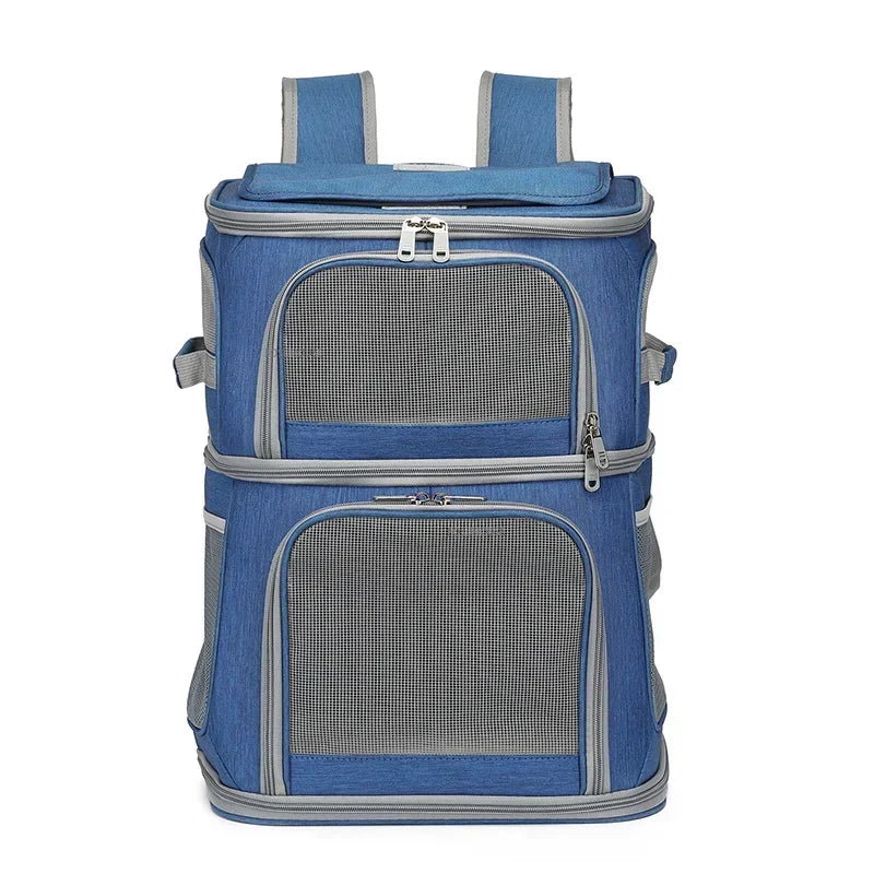 BestRide -Outdoor Travel Universal Wheel Pet Stroller Double-layer Pet Trolley for Dogs and Cats
