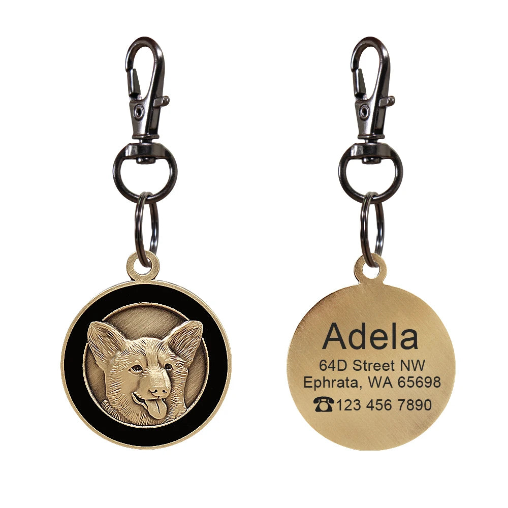 IDGuard™ Custom Dog Tag – Free Engraved Nameplate for Dogs | Anti-Lost Premium Collar Pendant