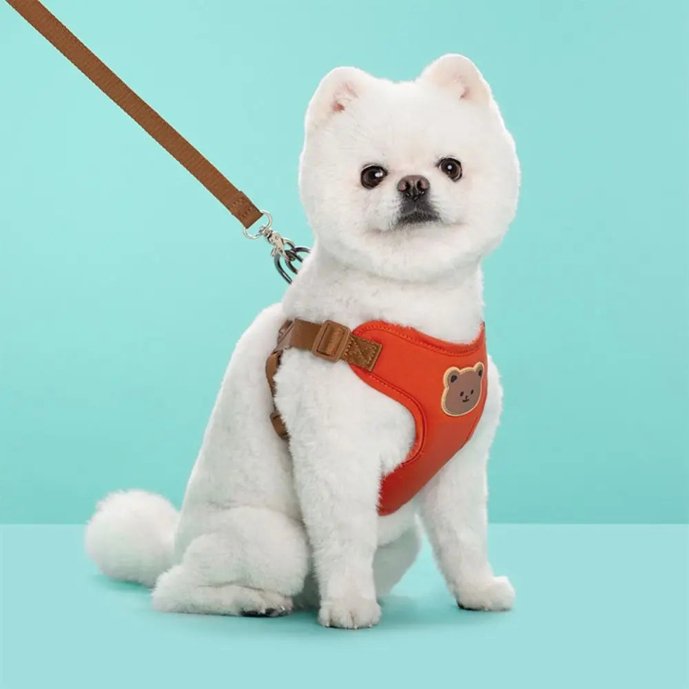 ComfyWalk™ adjustable pet harness in blue, designed for small and medium pets, featuring a no-pull chest vest and leash.