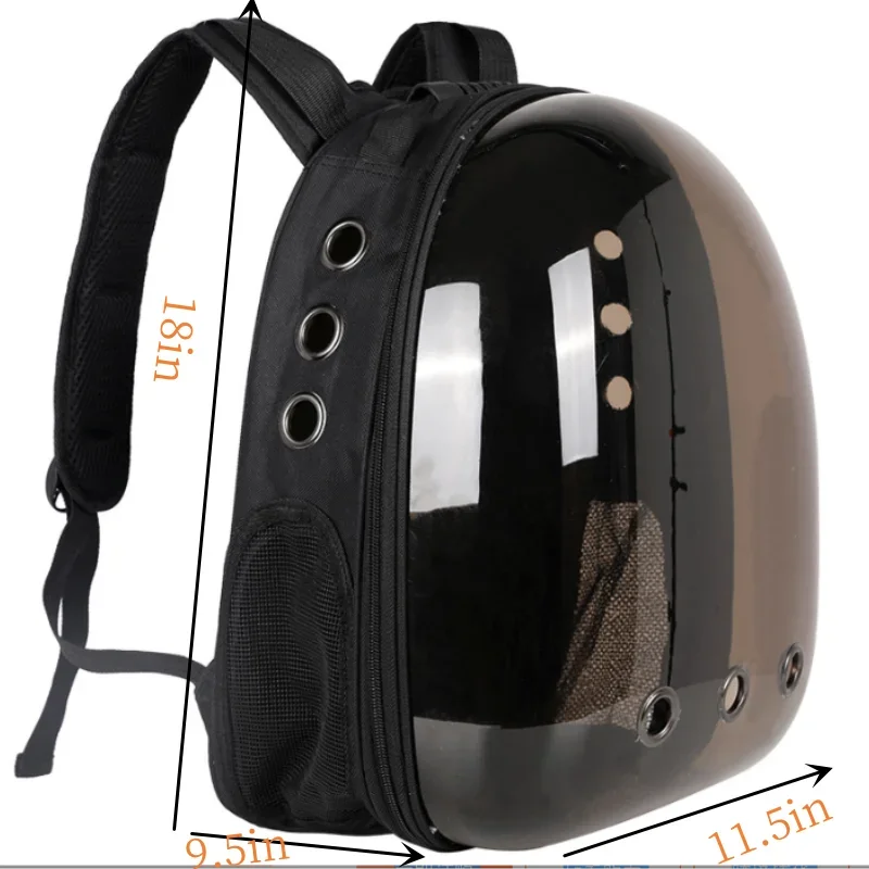 AeroVoyage transparent pet backpack by Petivo, featuring ultra-ventilation and escape-proof design for hiking and travel.