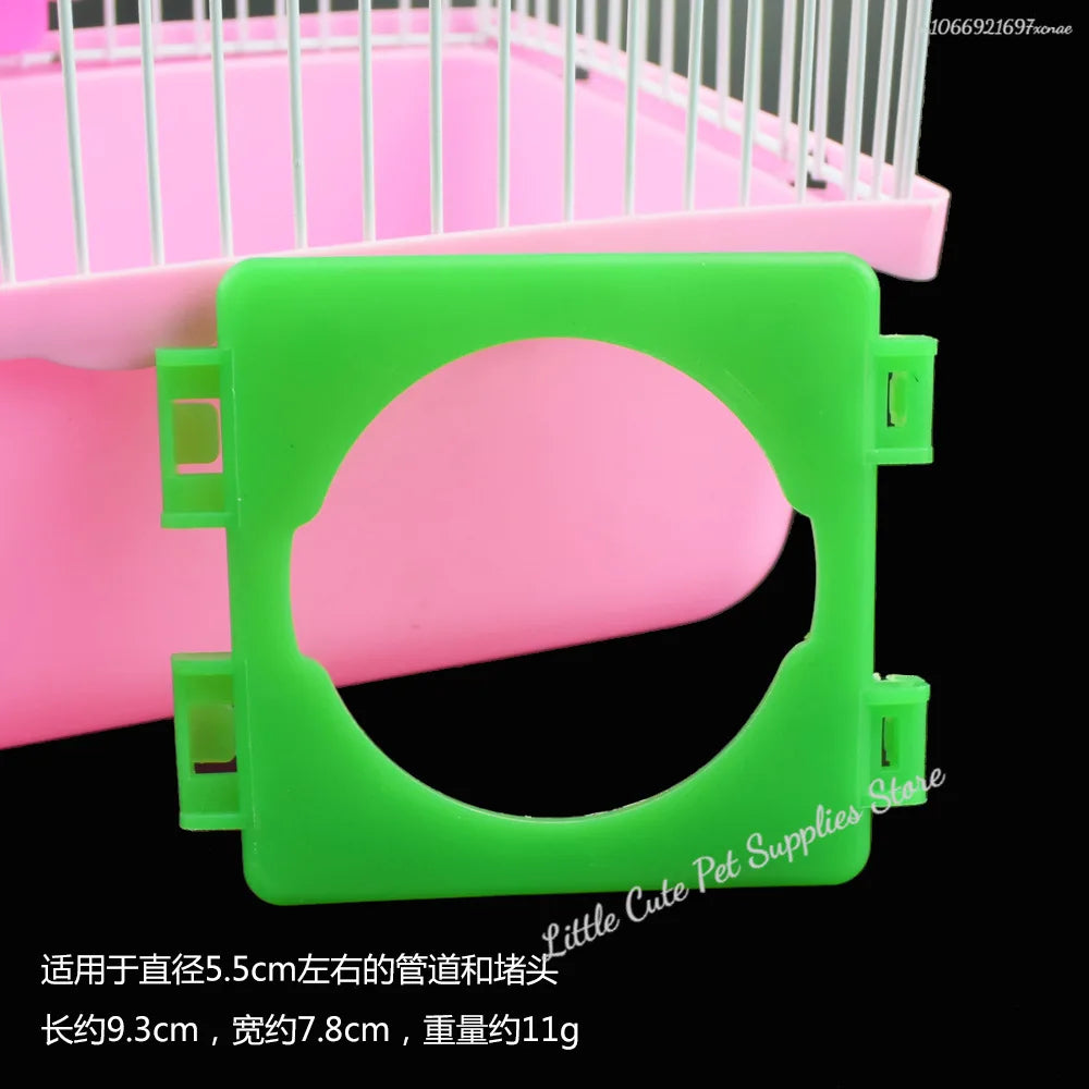 Transparent DIY racing runway for hamsters by Petivo, featuring a circular design for 360° exploration and play.