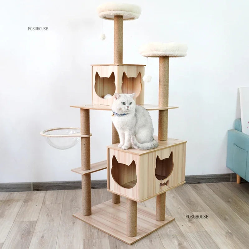 Petivo RoyalClimber™ Cat Tower – Multi-Level Cat Tree with Sisal Rope Scratching Posts & Paw Grinding Toy