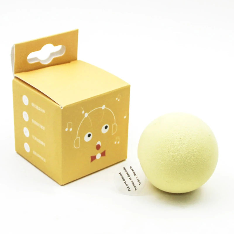 Plush electric cat ball toy with catnip, featuring a squeak sound for interactive play, by Petivo Pets Store.