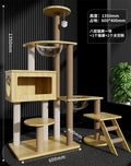 PawEmpire™ Cat Tree – Multi-Level Climbing Tower with Sisal Scratching Posts & Interactive Cat Toys