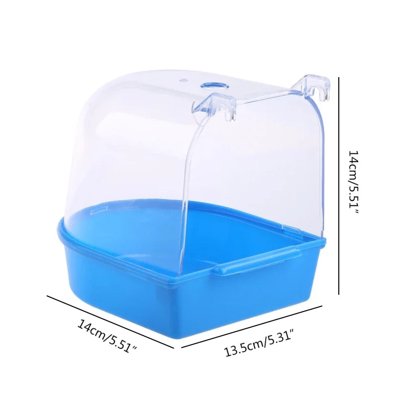 Transparent SkyShower™ Universal Bird Bath for birds, showcasing a durable design and easy access for stress-free bathing.