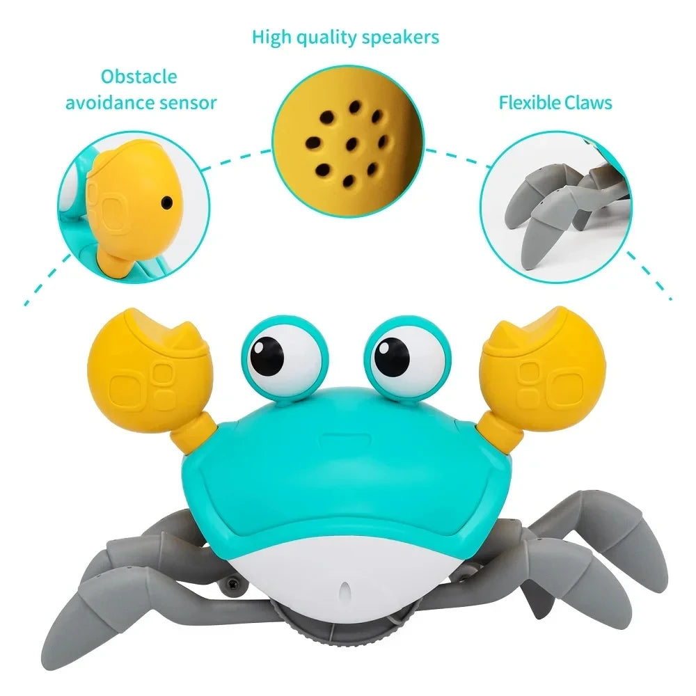 Petivo ZoomCrab™ Smart Toy – Musical Escape Crab with Auto-Motion & Obstacle Avoidance Fun