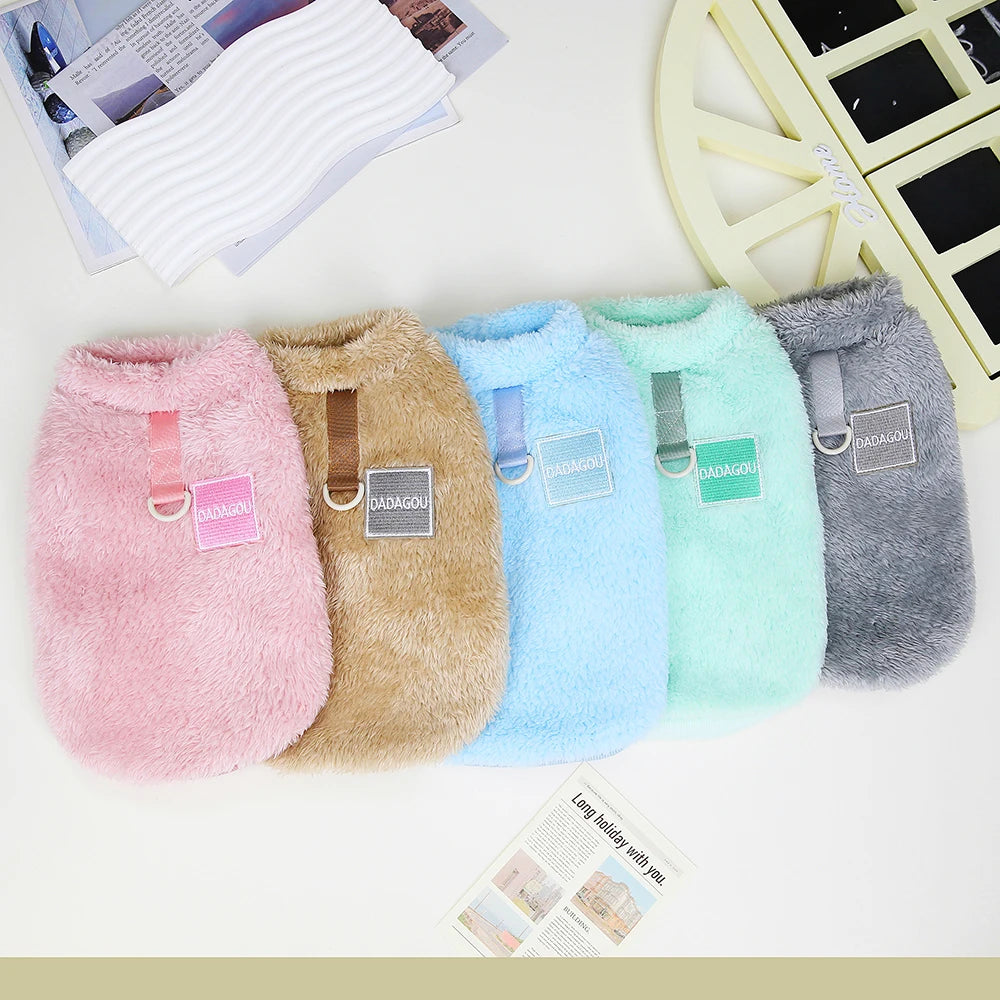 Soft cozy FurSnuggle™ warm plush pet t-shirt for dogs and cats in a comfortable fit and inviting texture.