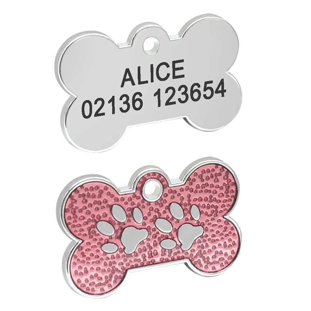 SafePaws™ ID Tag – Personalized Engraved Dog Nameplate | Anti-Lost Collar Pendant for All Breeds