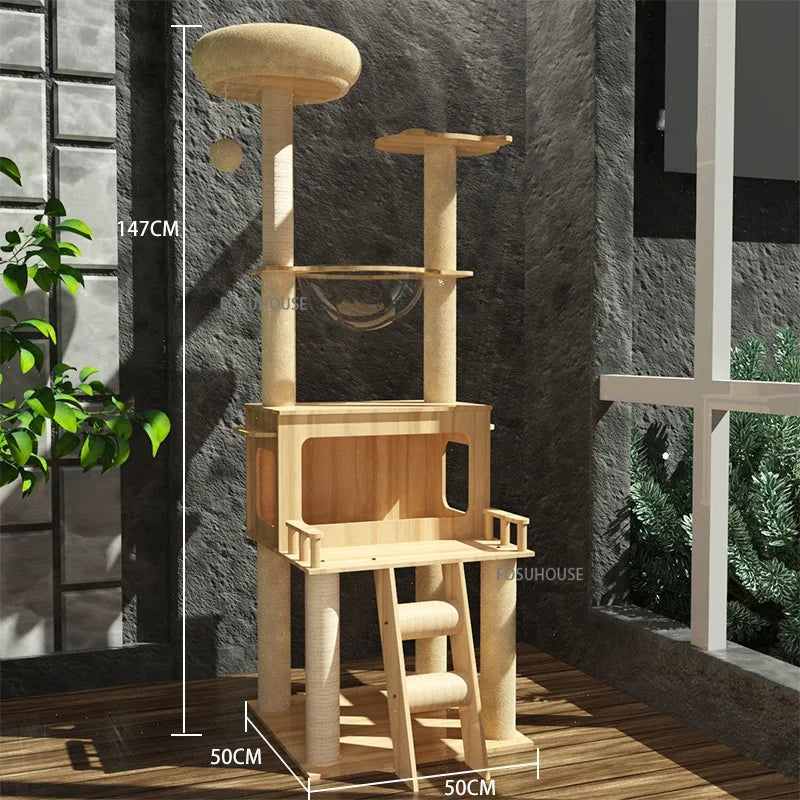 Petivo RoyalClimber™ Cat Tower – Multi-Level Cat Tree with Sisal Rope Scratching Posts & Paw Grinding Toy