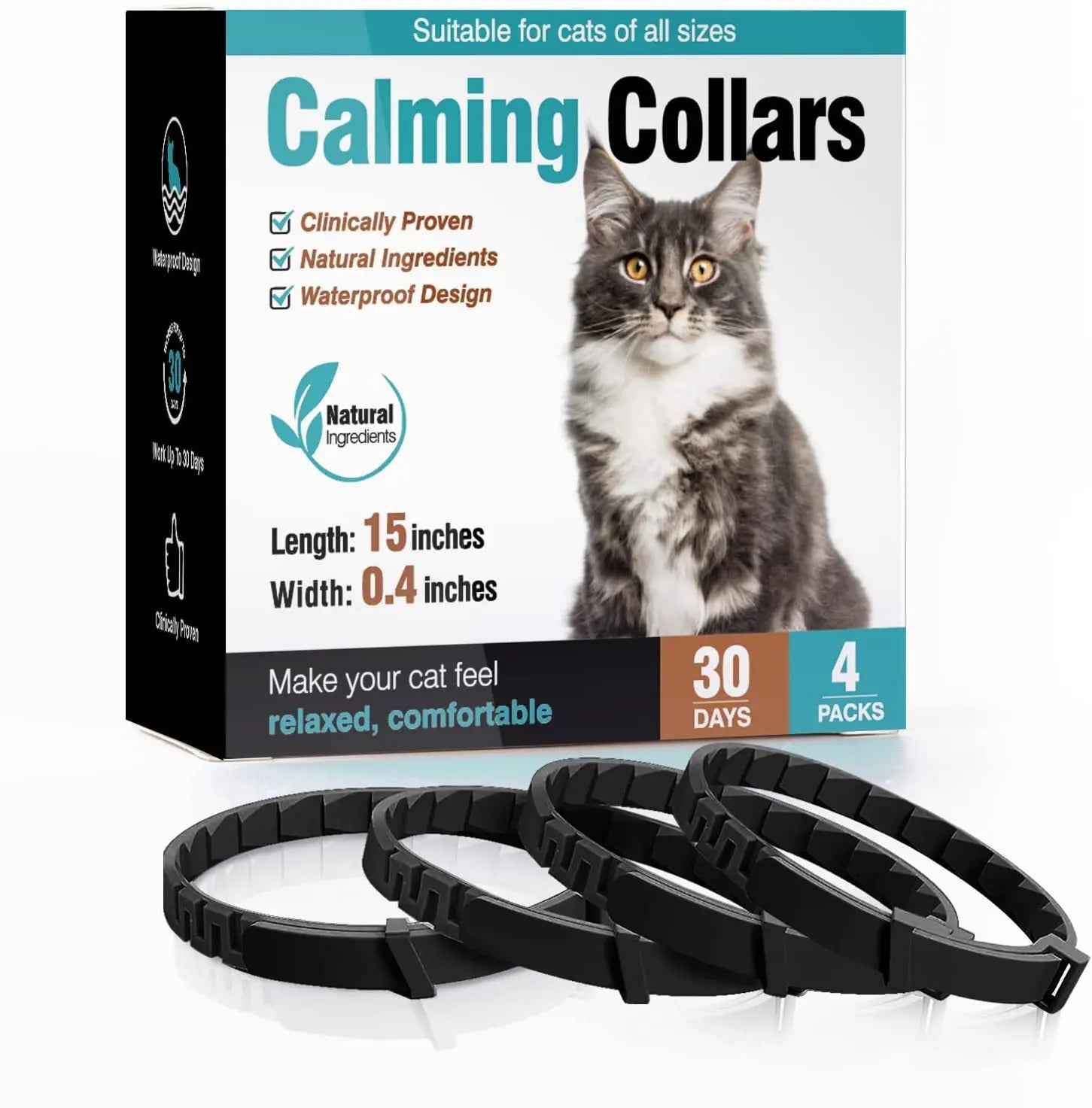 TickShield™ flea and tick collar for dogs and cats, showcasing its durable design and 8-month protective capability.
