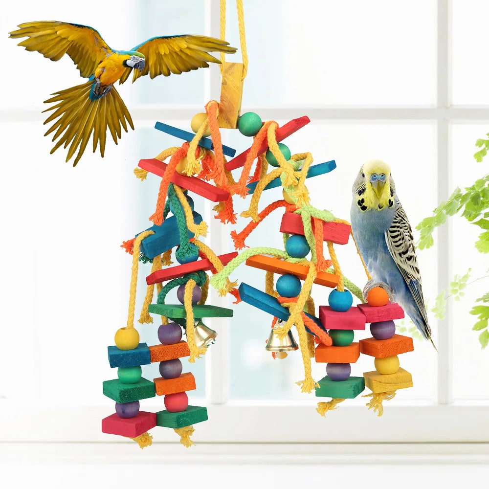 CornerView™ fan-shaped lookout platform for parrots and small pets, featuring a sturdy wooden design and cage mount.