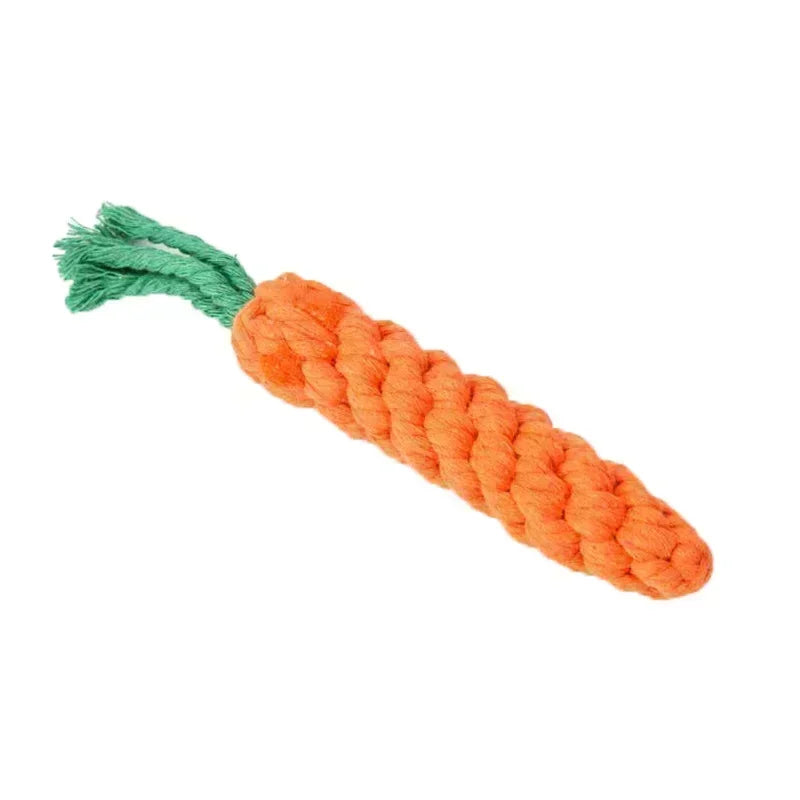 Braided cotton rope dog toy by Petivo, featuring a durable, bite-resistant design for puppies to chew and play.